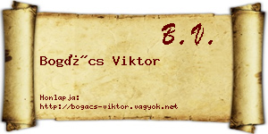 Bogács Viktor névjegykártya